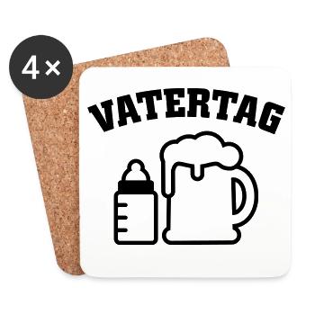 Vatertag - Untersetzer (4er-Set) - Weiß - Vorne