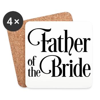 Father of the bride - Coasters (set of 4) - white - Front