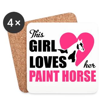 6254398 129692105 Paint Horse - Dessous de verre (lot de 4) - blanc - Devant