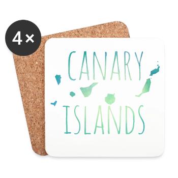 Canary Islands - Untersetzer (4er-Set) - Weiß - Vorne
