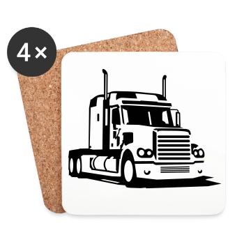 lkw_2 - Dessous de verre (lot de 4) - blanc - Devant