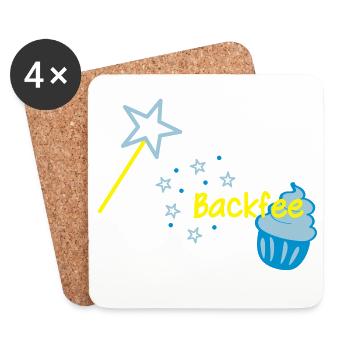 Cupcaki Backfee - Untersetzer (4er-Set) - Weiß - Vorne