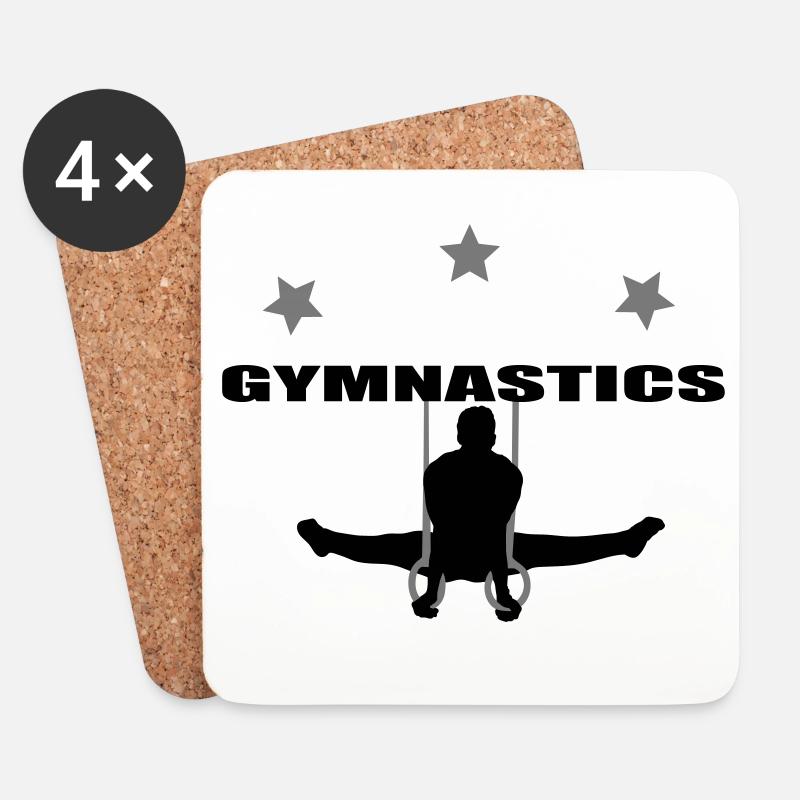 Gymnastics - Untersetzer (4er-Set) - Weiß