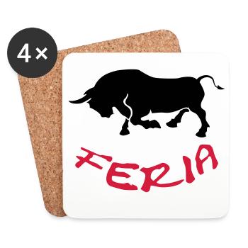 Feria ! - Dessous de verre (lot de 4) - blanc - Devant