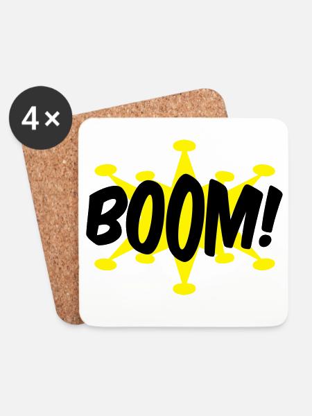 Boom - Untersetzer (4er-Set) - Weiß