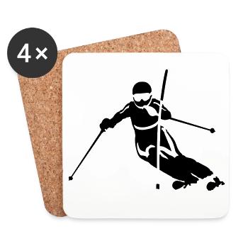 slalom - Coasters (set of 4) - white - Front