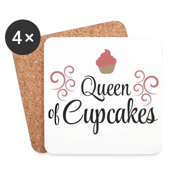 cupcakes - Untersetzer (4er-Set) - Weiß - Vorne