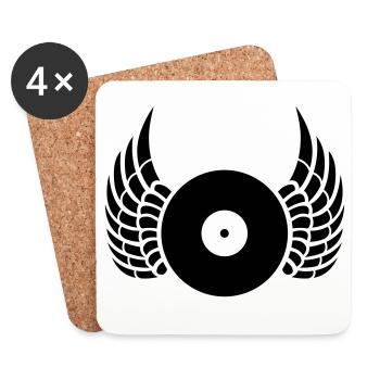 dj - Coasters (set of 4) - white - Front