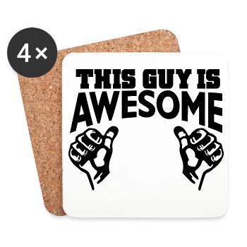 awesome - Untersetzer (4er-Set) - Weiß - Vorne