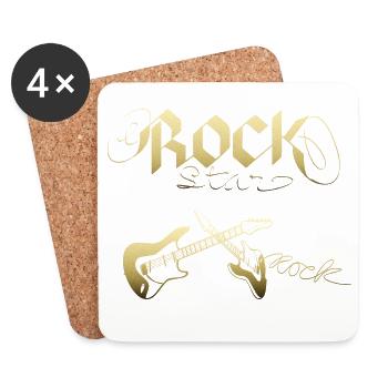 Rock star - Coasters (set of 4) - white - Front