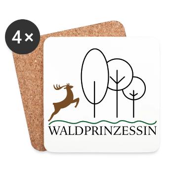 Lustige Geschenk für Jäger und Förster - Untersetzer (4er-Set) - Weiß - Vorne