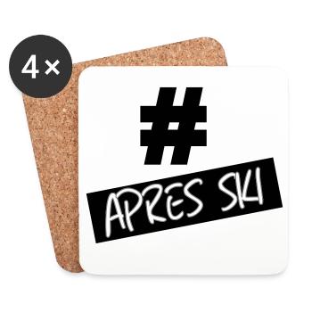 hastag apres ski - Coasters (set of 4) - white - Front