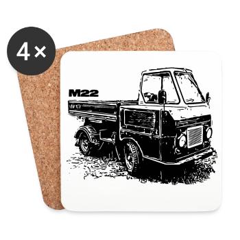 Multivoiture M22 - Dessous de verre (lot de 4) - blanc - Devant