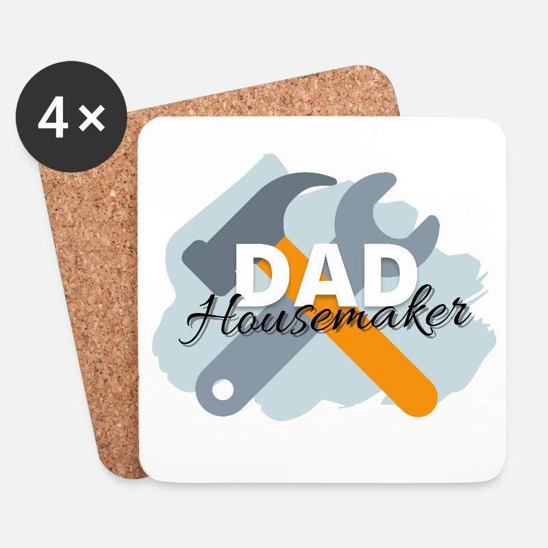Dad Housemaker - Untersetzer (4er-Set) - Weiß