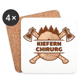Kiefern Chirurg - Untersetzer (4er-Set) - Weiß - Vorne