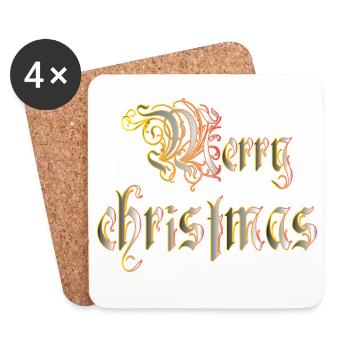Christmas - Dessous de verre (lot de 4) - blanc - Devant