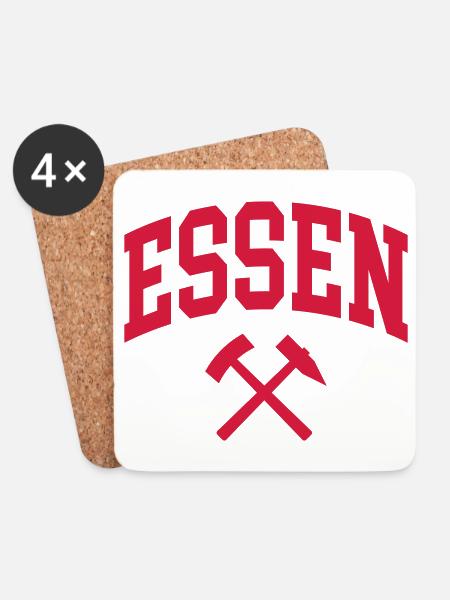 Essen - Untersetzer (4er-Set) - Weiß
