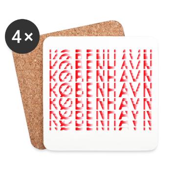 København Neon Grid - Coasters (set of 4) - white - Front