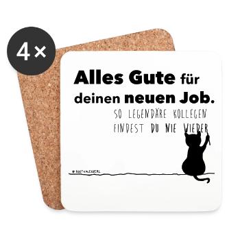 Alles Gute für deinen neuen Job! Legendäre Kollege - Untersetzer (4er-Set) - Weiß - Vorne