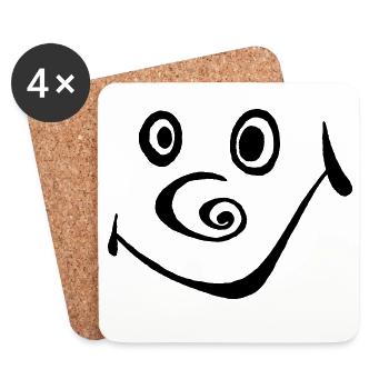 smile - Untersetzer (4er-Set) - Weiß - Vorne