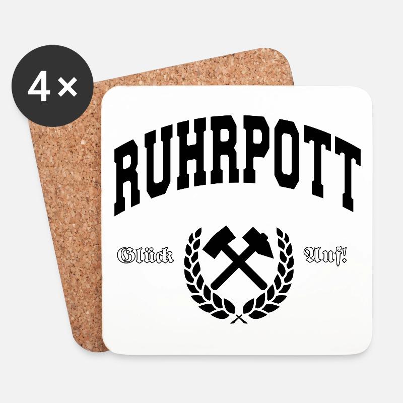 Ruhrpott College - Untersetzer (4er-Set) - Weiß