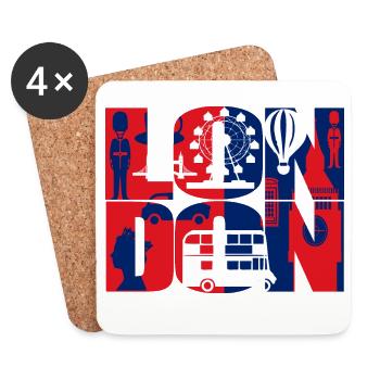 London - Coasters (set of 4) - white - Front
