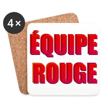équipe rouge - Dessous de verre (lot de 4) - blanc - Devant