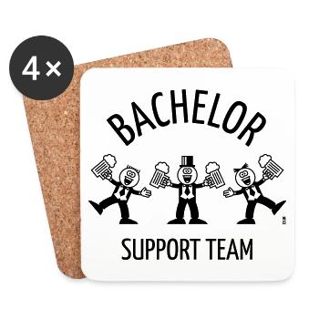 Équipe de soutien Bachelor (Caricature / Danse / 1C) - Dessous de verre (lot de 4) - blanc - Devant