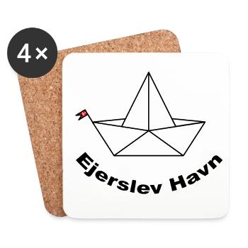 Ejerslev Havn Dänemark Design - Untersetzer (4er-Set) - Weiß - Vorne