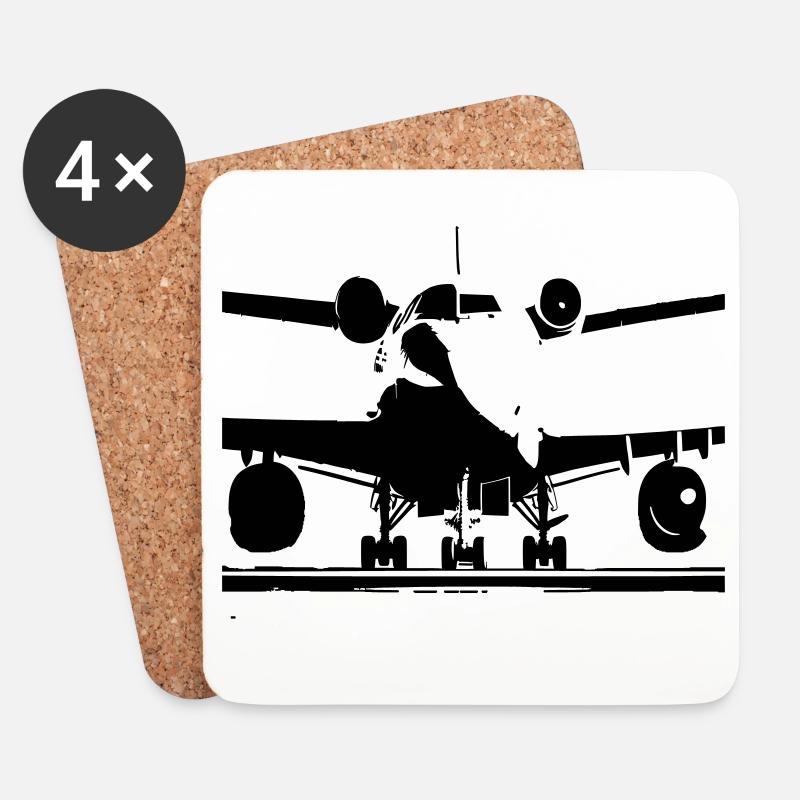 PLANE - Coasters (set of 4) - white