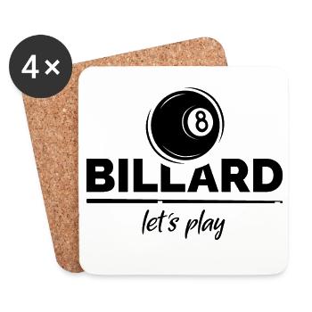 billard 8 ball pool fans Freudne Verein Team cup - Untersetzer (4er-Set) - Weiß - Vorne
