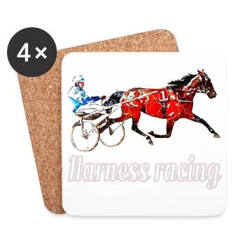Traber Design with Lettering - Coasters (set of 4) - white - Front