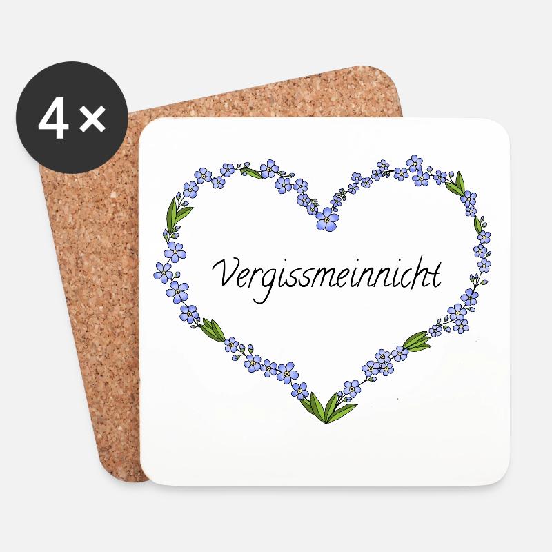 Forget-me-not - Coasters (set of 4) - white