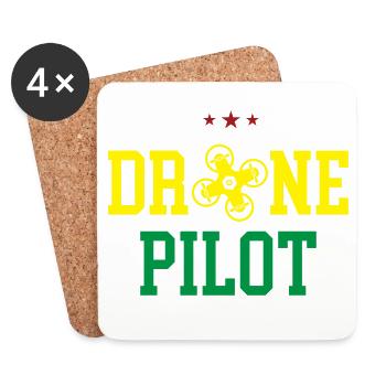 Drone Pilot - Coasters (set of 4) - white - Front
