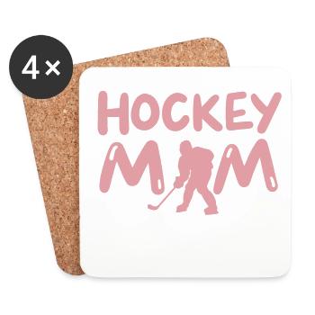 Hockey Mama Eishockeyspielerin - Untersetzer (4er-Set) - Weiß - Vorne