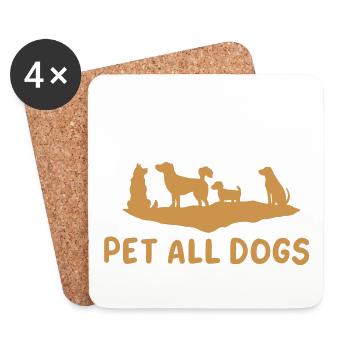 Hundebesitzer Hundeliebhaber - Untersetzer (4er-Set) - Weiß - Vorne