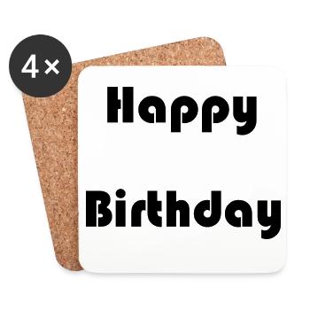 ALLES GUTE ZUM GEBURTSTAG. ALLES GUTE ZUM GEBURTSTAG. JAHRESTAG. - Untersetzer (4er-Set) - Weiß - Vorne