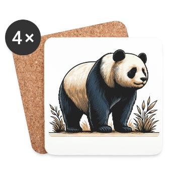Panda - Coasters (set of 4) - white - Front