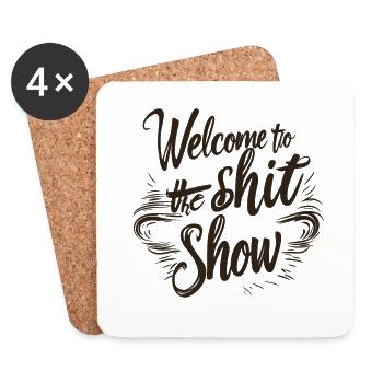 Shit show - Coasters (set of 4) - white - Front