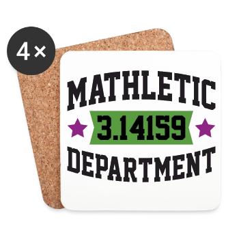 Mathletic Abteilung - Untersetzer (4er-Set) - Weiß - Vorne