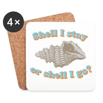 Shell ou go ? - Dessous de verre (lot de 4) - blanc - Devant