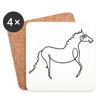 Horse - Coasters (set of 4) - white - Front