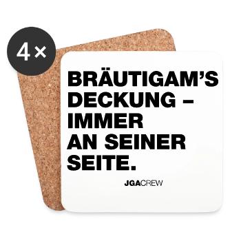 Groom's Cover (Bachelor Party) - Coasters (set of 4) - white - Front