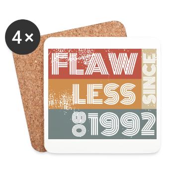 33. Birthday Flawless since 08/1992 - Coasters (set of 4) - white - Front