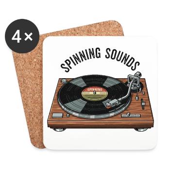 Record player - Coasters (set of 4) - white - Front
