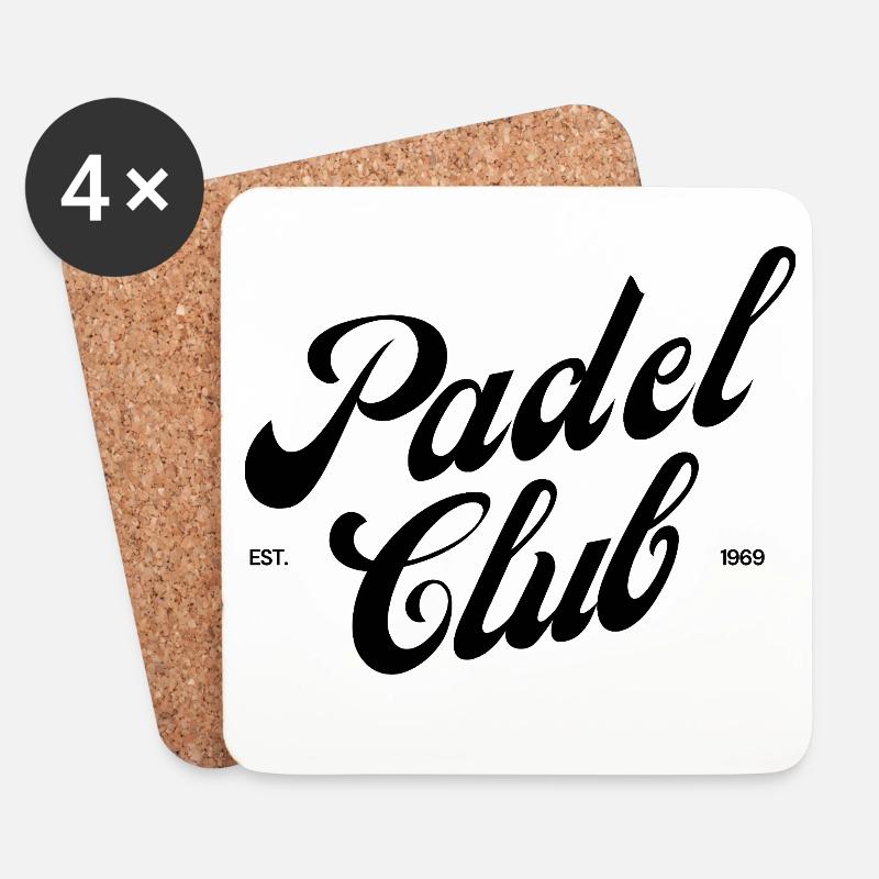 Padel Club - Untersetzer (4er-Set) - Weiß