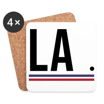 Los Angeles – West Coast Streetwear Shirt - Coasters (set of 4) - white - Front