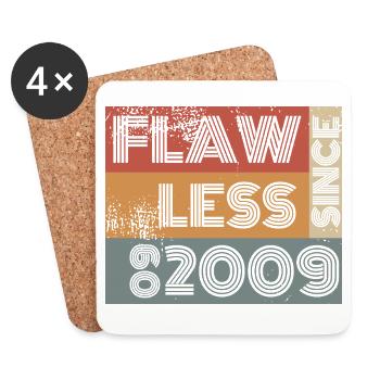 16. Birthday Flawless since 09/2009 - Coasters (set of 4) - white - Front