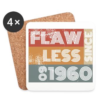 65. Birthday Flawless since 09/1960 - Coasters (set of 4) - white - Front