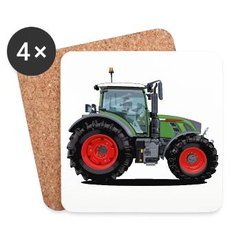 Tractor that everyone likes - Coasters (set of 4) - white - Front